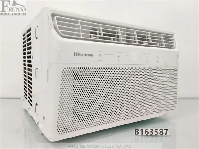 LOTE COM 01 AR-CONDICIONADO HISENSE TIPO JANELA AW-08CWBRVGU01 WI-FI CONNECT 8.500BTUS 127V 60HZ…