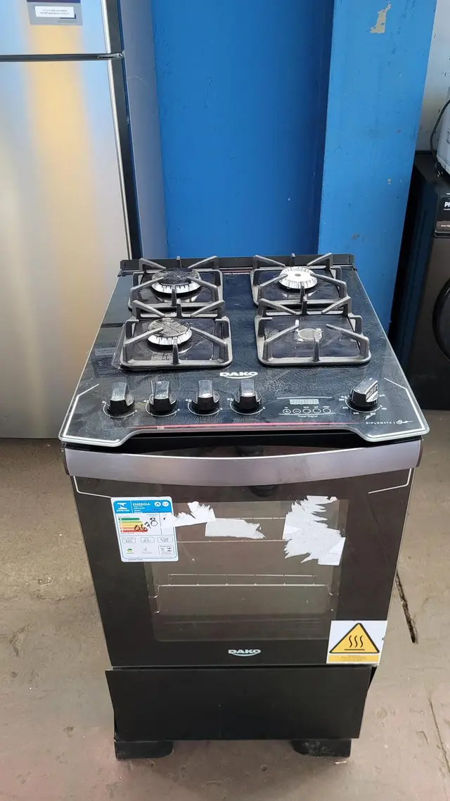 FOGÃO GLASS DIPLOMATA GRILL 4 BOCAS - NO ESTADO EM QUE SE ENCONTRA