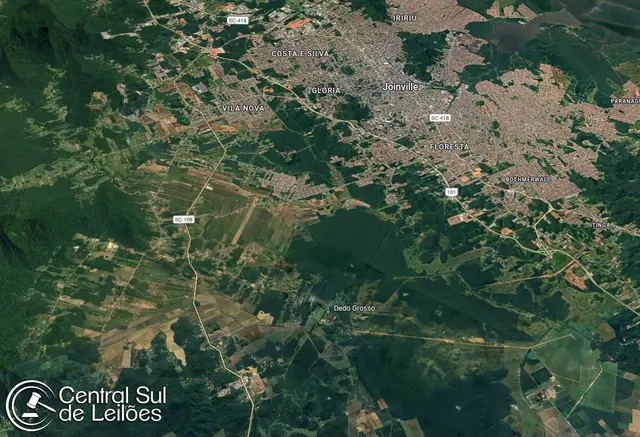 Terreno rural com área de 505.926,27m², no Município Joinville/SC