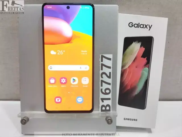 LOTE COM 01 SMARTPHONE SAMSUNG GALAXY A71 SM-A715F 128GB 6GB RAM COM BATERIA RQ8NC01130T
