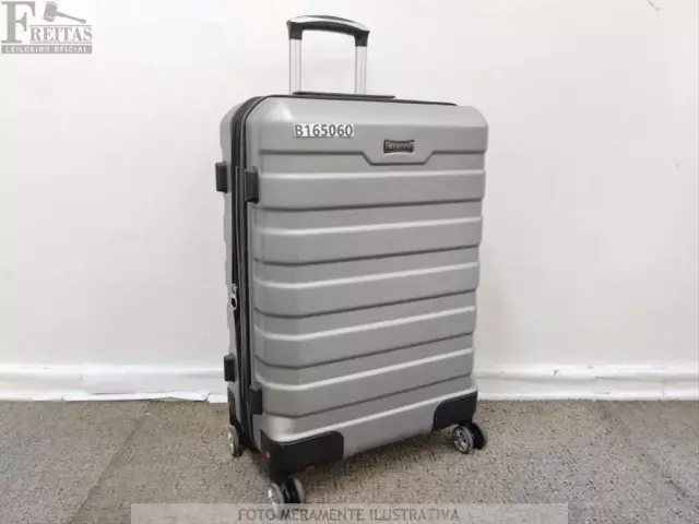 LOTE COM 01 MALA DE VIAGEM SESTINI POLIPROPILENO COR CINZA (MED