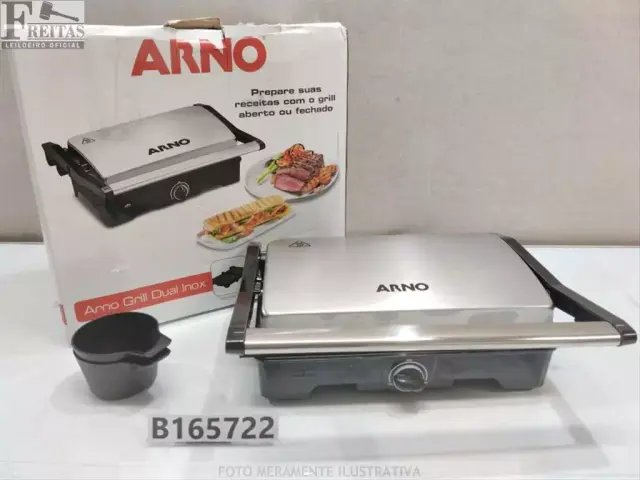 LOTE COM 01 GRILL DUAL INOX ARNO SW332D 1100W 220V 60HZ SW332DB1/K20-5322