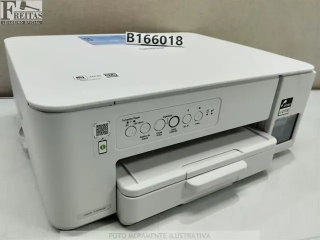 LOTE COM 01 IMPRESSORA BROTHER DCP-T436W TANQUE DE TINTA BIVOLT 50/60HZ ACOMPANHA CABOS…