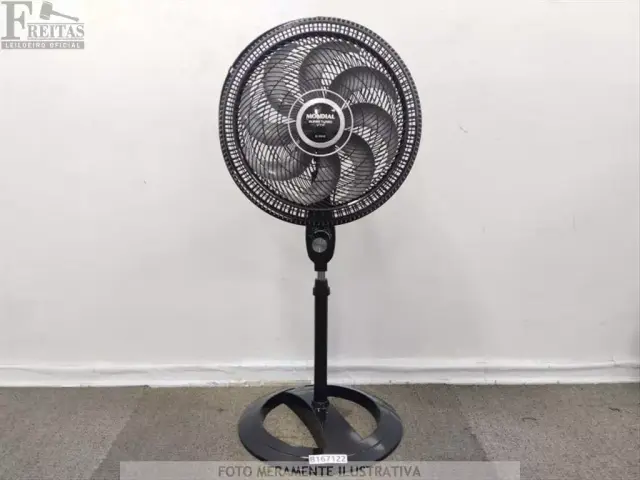 LOTE COM 01 VENTILADOR DE COLUNA MONDIAL VTX-40C-80P 40CM 8 HÉLICES 127V (SEM PLAQUETA DE IDENTIFI.)