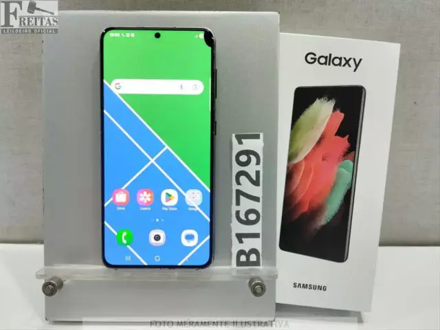 LOTE COM 01 SMARTPHONE SAMSUNG GALAXY S21 5G SM-G991B 128GB 8GB RAM COM BATERIA RQCRB003XDH