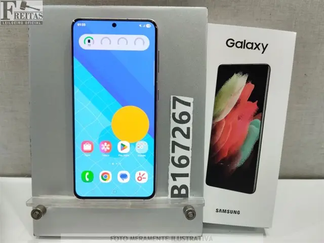 LOTE COM 01 SMARTPHONE SAMSUNG GALAXY S21 FE SM-G991B 128GB 8GB RAM COM BATERIA RQCR200YEDY