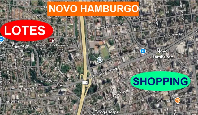 terreno com area de 881,53 m²