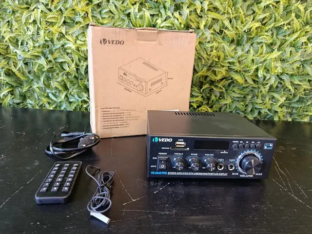 AMPLIFICADOR DE ÁUDIO VDO 9 CANAIS BLUETOOTH MESA DE SOM MIXER AMPLIFICADA 500W