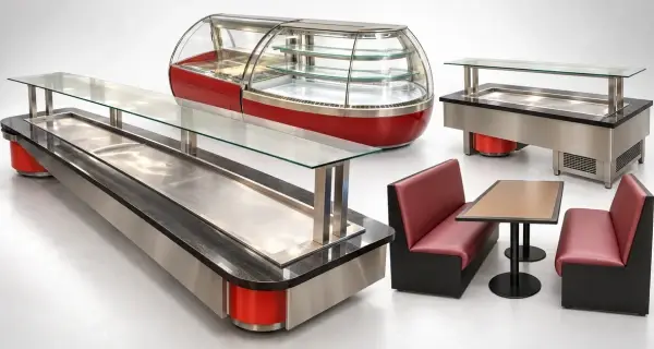 VITRINES REFRIGERADAS E AQUECIDAS