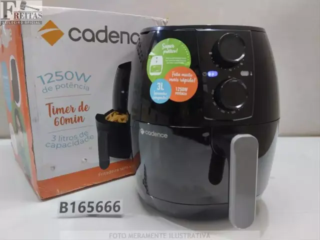 LOTE COM 01 FRITADEIRA ELÉTRICA SEM ÓLEO CADENCE PRATIC FRYER 1250W 3L FRT515 220V 60HZ