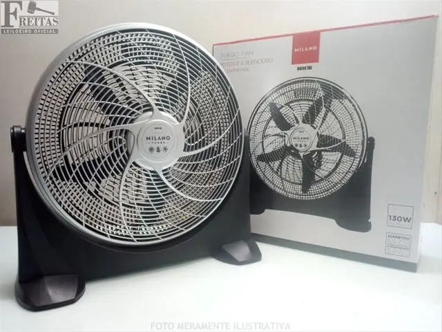 LOTE COM 01 CIRCULADOR DE AR NKS MILANO 50 CM ML-200 PRATA 220V
