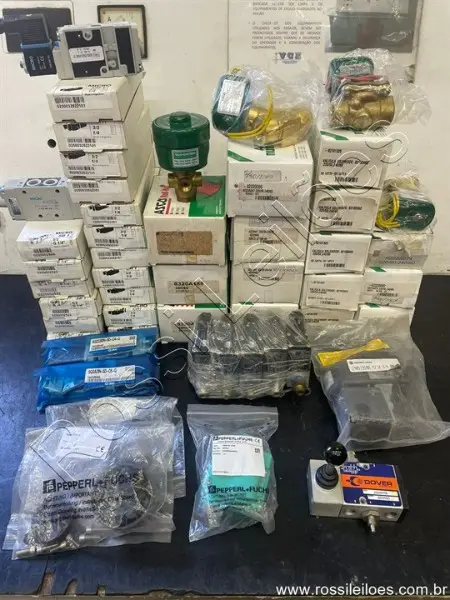 FILTROS, VÁLVULAS, FINS DE CURSO PNEUMÁTICO, SOLENÓIDES, PRESSOSTATOS, BOBINAS, NO ESTADO EM QUE SE…