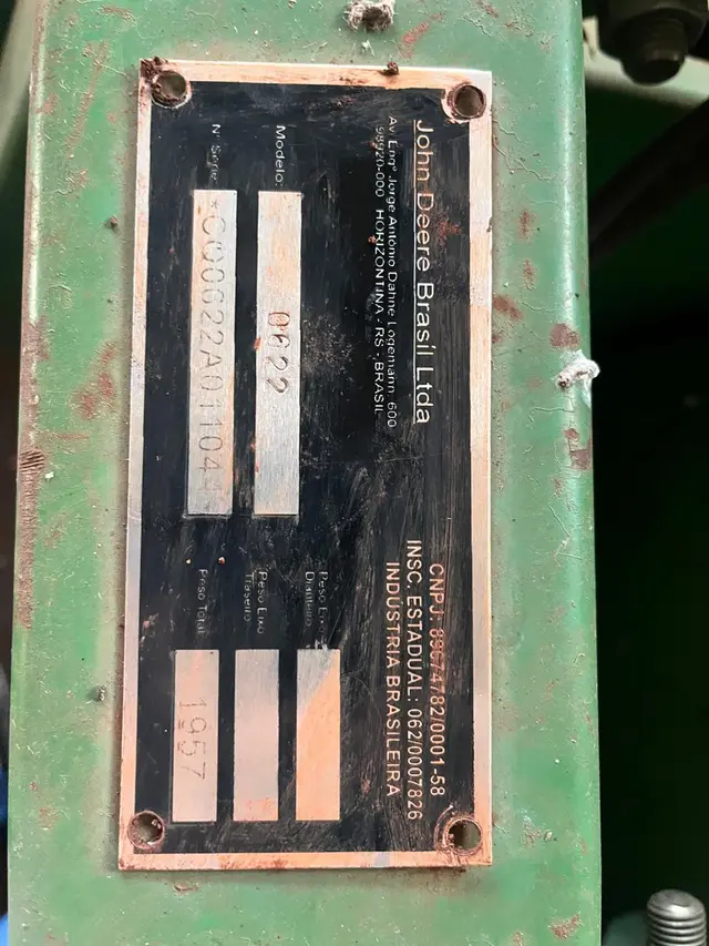 PLATAFORMA COLHEITADEIRA – MARCA JOHN DEERE – Modelo John De