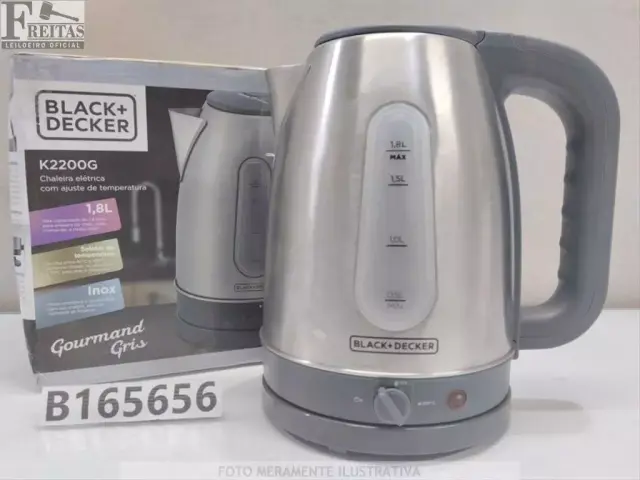 LOTE COM 01 CHALEIRA ELÉTRICA BLACK + DECKER GOURMAND GRIL 1850W K2200G-B2 220V 60HZ 202313GU