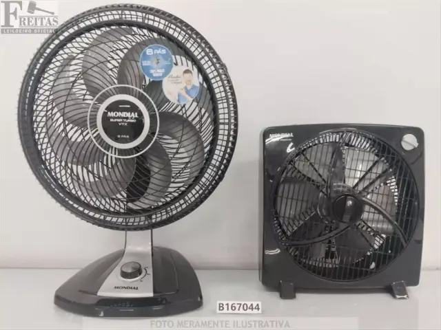 LOTE COM 01 VENTILADOR DE MESA MONDIAL SUPER TURBO VTX-40-8P 8 HÉLICES 40CM 140W 220V 60HZ…