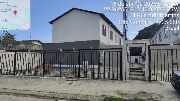 Casa - Área privativa: 45,35 m², Com 2 qt(s) - Localizado(a): RUA ADIR MARTINS, N. 75, CS 02 - SAO GONCALO/RJ - CEP: 24735680