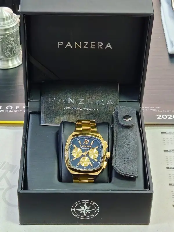 RELOZIO PANZERA - MOD 43C Panzera Classivo Watch in Gold wit