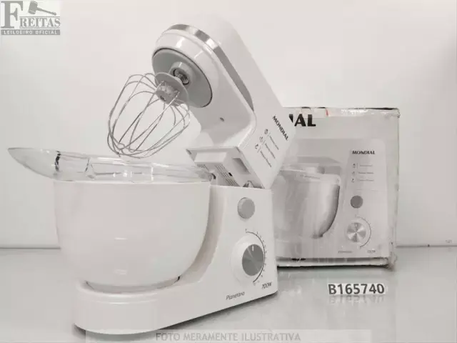 LOTE COM 01 BATEDEIRA PLANETÁRIA MONDIAL 700W 4,5L BP-03-W 220V 50/60HZ 242211230170