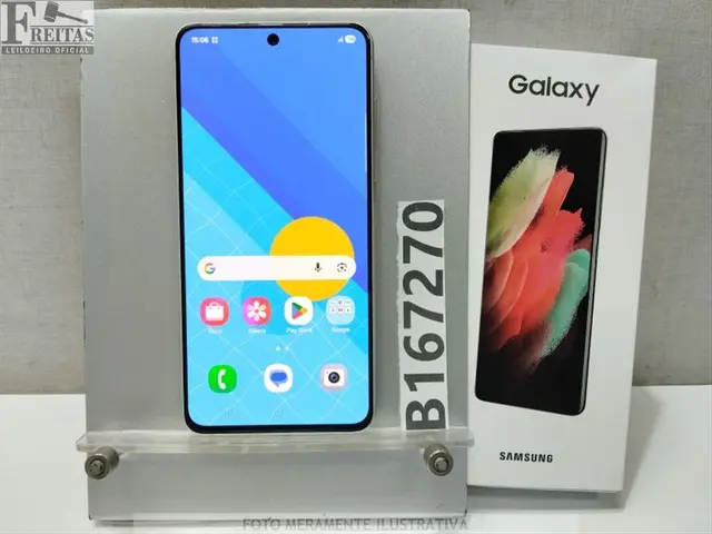 LOTE COM 01 SMARTPHONE SAMSUNG GALAXY S21 FE 5G SM-G990E/DS 128GB 6GB RAM COM BATERIA RQCT204C16V