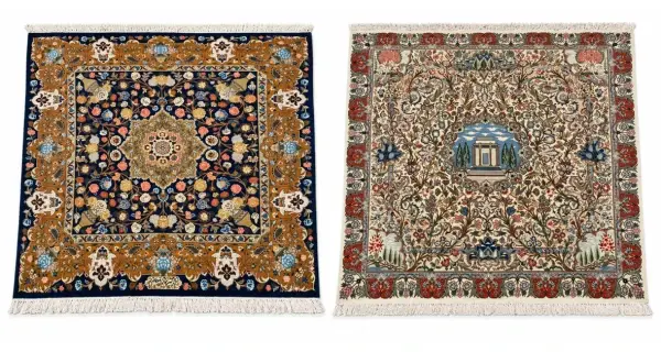 TAPETE PERSA FLORAL COM MEDALHÃO 2,00 X 2,00 M