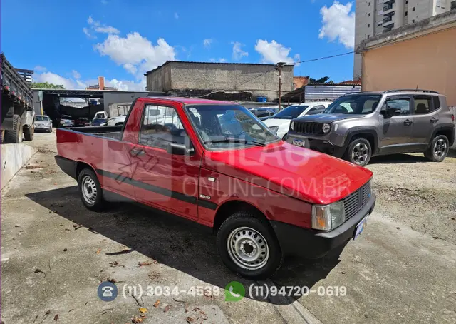 veja o vídeo!! FIAT/UNO PICK UP 1.5; 1989/1989; VERMELHA; ALCOOL - FUNCIONANDO