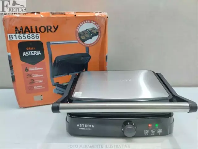 LOTE COM 01 GRILL MALLORY ASTERIA ABERTURA 180° 1800W B96800952 220V 60HZ 41466CK01494