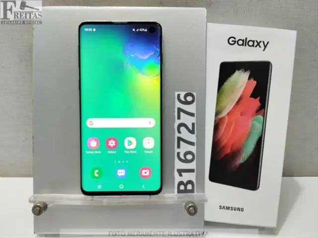 LOTE COM 01 SMARTPHONE SAMSUNG GALAXY S10 SM-G973F 128GB 8GB RAM COM BATERIA RX8MA0P5G8F