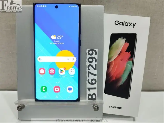 LOTE COM 01 SMARTPHONE SAMSUNG GALAXY S22 ULTRA SM-S908E 256GB 12GB RAM COM BATERIA RQCT2013DXB